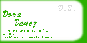 dora dancz business card